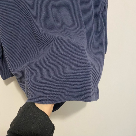 Wilfred by Aritzia Navy Blue Linen Blend Ribbed Sweater Large - Picture 8 of 8
